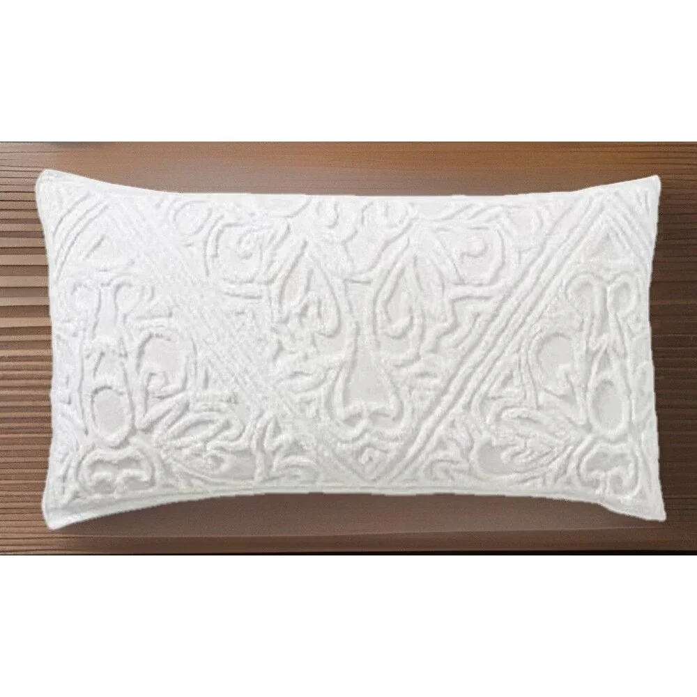 Pottery Barn Isabelle Candlewick Cotton King Sham Snow White New With Tags